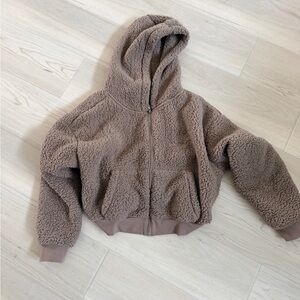 Skims Teddy Sherpa Hoodie in Desert